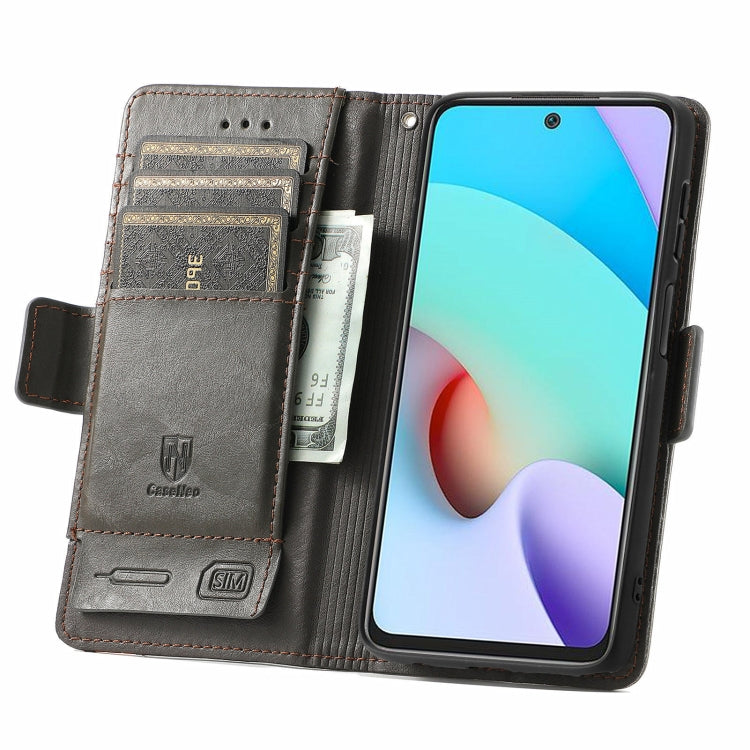 For Xiaomi Redmi 10 CaseNeo Business Splicing Dual Magnetic Buckle Horizontal Flip PU Leather Case with Holder & Card Slots & Wallet