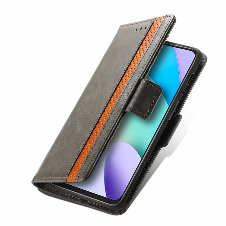 For Xiaomi Redmi 10 CaseNeo Business Splicing Dual Magnetic Buckle Horizontal Flip PU Leather Case with Holder & Card Slots & Wallet