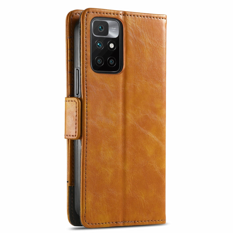 For Xiaomi Redmi 10 CaseNeo Business Splicing Dual Magnetic Buckle Horizontal Flip PU Leather Case with Holder & Card Slots & Wallet