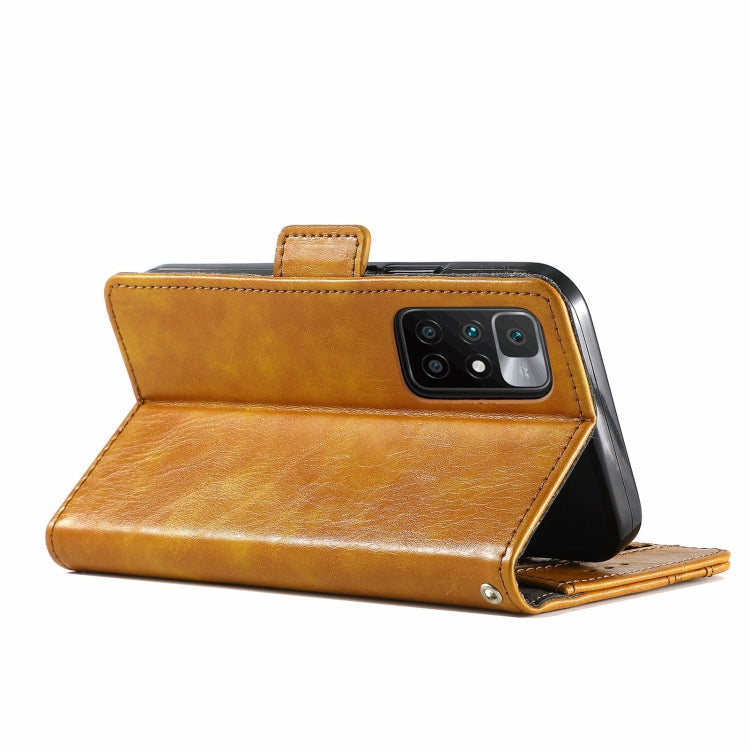 For Xiaomi Redmi 10 CaseNeo Business Splicing Dual Magnetic Buckle Horizontal Flip PU Leather Case with Holder & Card Slots & Wallet