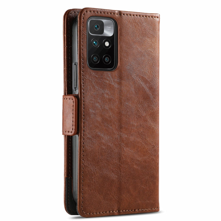 For Xiaomi Redmi 10 CaseNeo Business Splicing Dual Magnetic Buckle Horizontal Flip PU Leather Case with Holder & Card Slots & Wallet