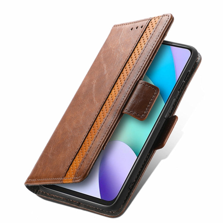 For Xiaomi Redmi 10 CaseNeo Business Splicing Dual Magnetic Buckle Horizontal Flip PU Leather Case with Holder & Card Slots & Wallet