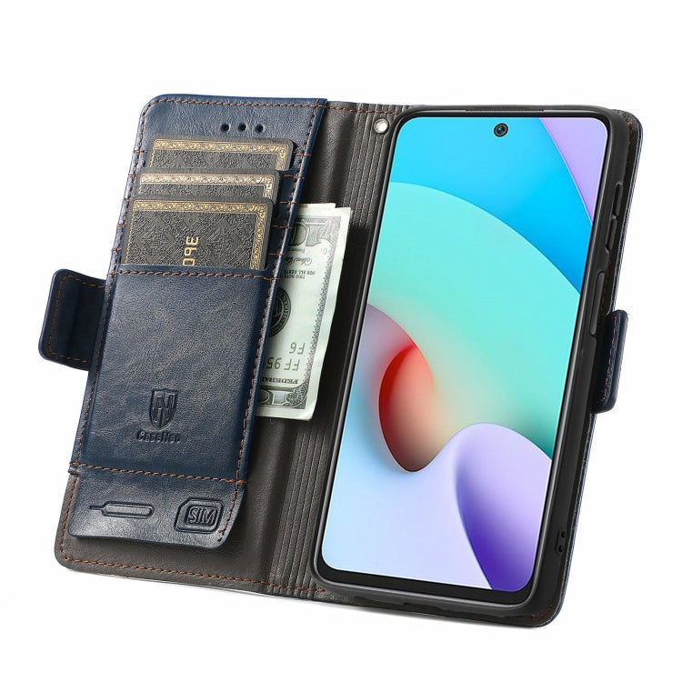 For Xiaomi Redmi 10 CaseNeo Business Splicing Dual Magnetic Buckle Horizontal Flip PU Leather Case with Holder & Card Slots & Wallet