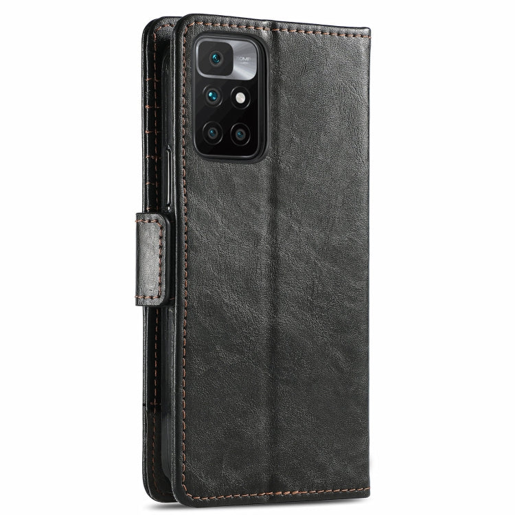 For Xiaomi Redmi 10 CaseNeo Business Splicing Dual Magnetic Buckle Horizontal Flip PU Leather Case with Holder & Card Slots & Wallet