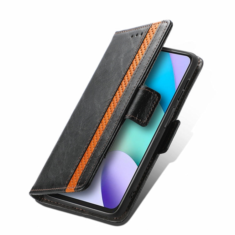 For Xiaomi Redmi 10 CaseNeo Business Splicing Dual Magnetic Buckle Horizontal Flip PU Leather Case with Holder & Card Slots & Wallet