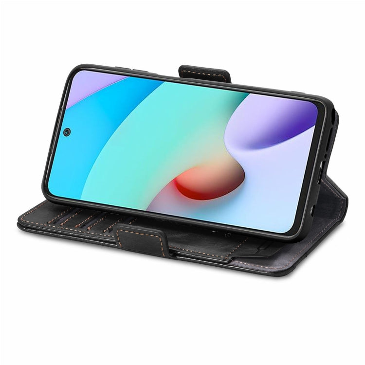 For Xiaomi Redmi 10 CaseNeo Business Splicing Dual Magnetic Buckle Horizontal Flip PU Leather Case with Holder & Card Slots & Wallet