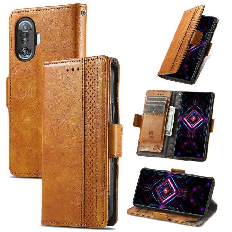 For Xiaomi Redmi K40 Gaming CaseNeo Business Splicing Dual Magnetic Buckle Horizontal Flip PU Leather Case with Holder & Card Slots & Wallet