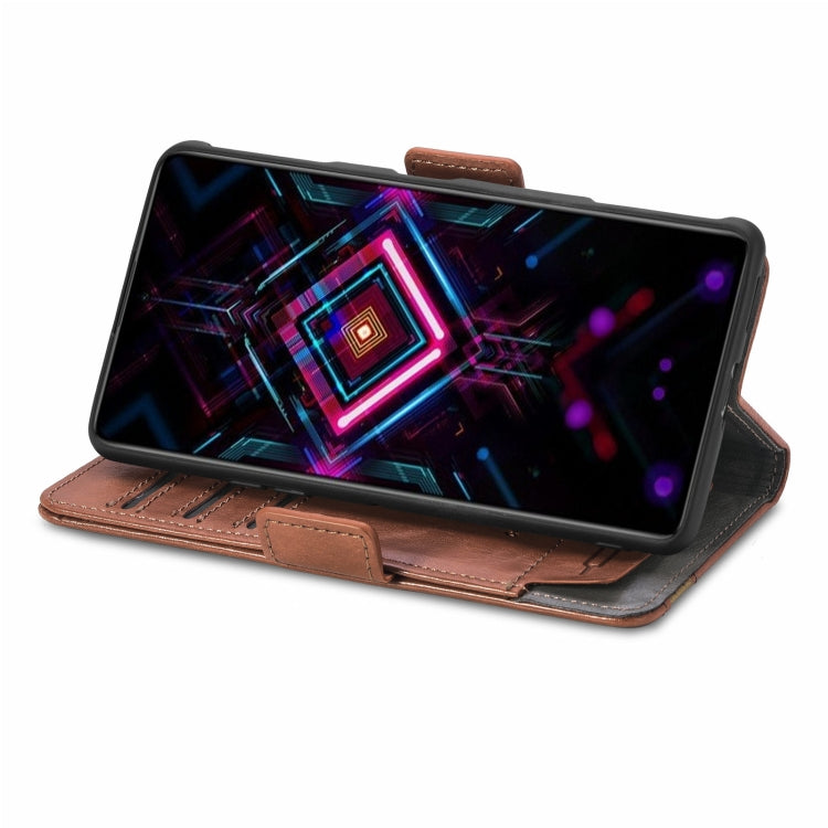 For Xiaomi Redmi K40 Gaming CaseNeo Business Splicing Dual Magnetic Buckle Horizontal Flip PU Leather Case with Holder & Card Slots & Wallet