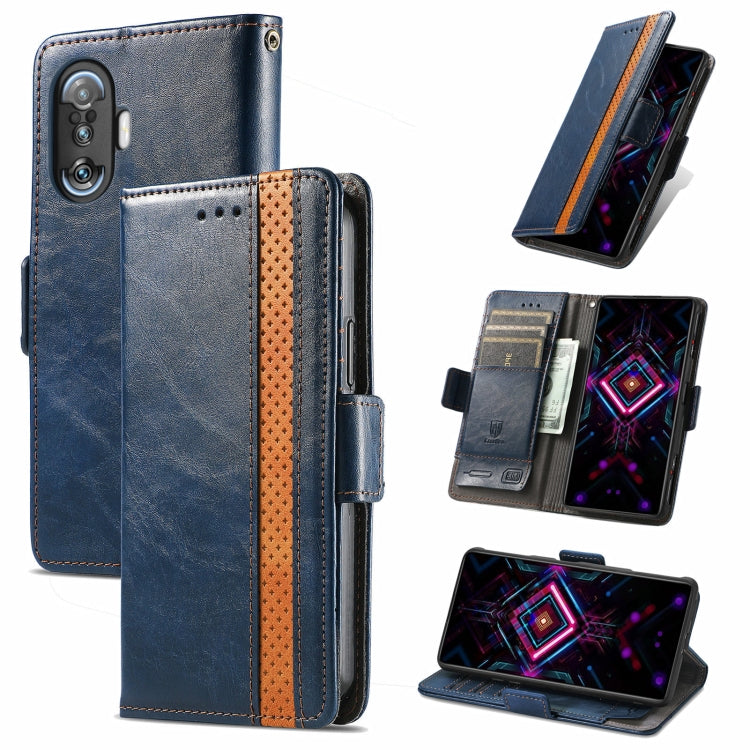 For Xiaomi Redmi K40 Gaming CaseNeo Business Splicing Dual Magnetic Buckle Horizontal Flip PU Leather Case with Holder & Card Slots & Wallet