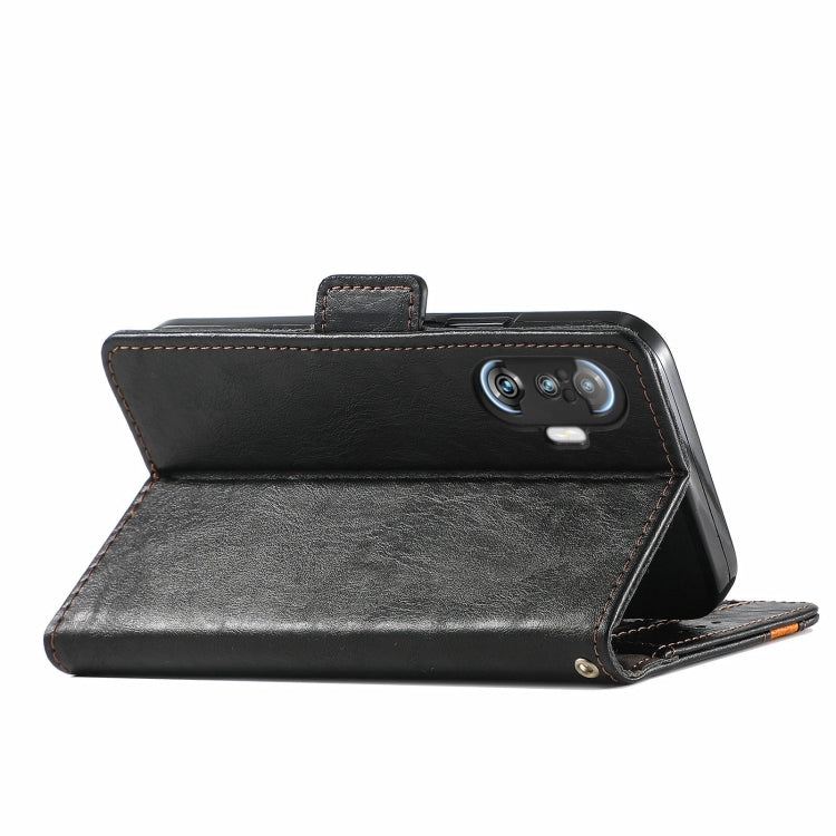 For Xiaomi Redmi K40 Gaming CaseNeo Business Splicing Dual Magnetic Buckle Horizontal Flip PU Leather Case with Holder & Card Slots & Wallet