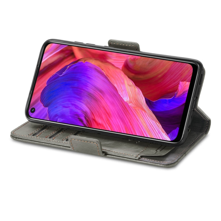 For OPPO A93 5G CaseNeo Business Splicing Dual Magnetic Buckle Horizontal Flip PU Leather Case with Holder & Card Slots & Wallet