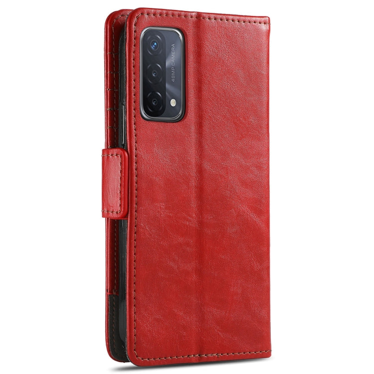 For OPPO A93 5G CaseNeo Business Splicing Dual Magnetic Buckle Horizontal Flip PU Leather Case with Holder & Card Slots & Wallet