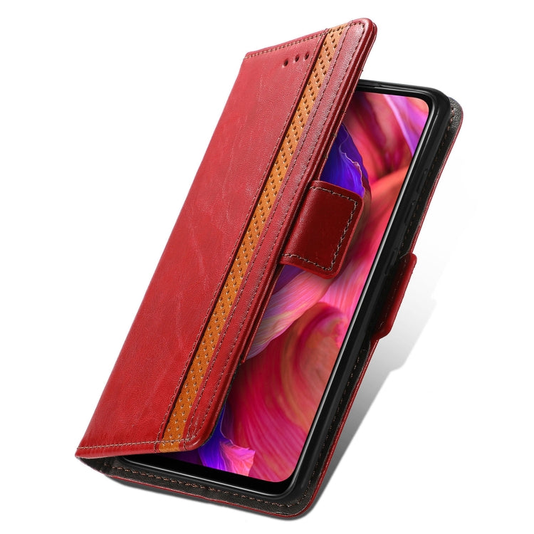 For OPPO A93 5G CaseNeo Business Splicing Dual Magnetic Buckle Horizontal Flip PU Leather Case with Holder & Card Slots & Wallet