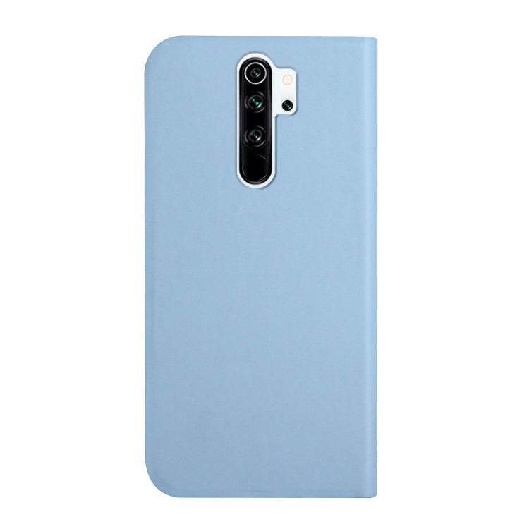 For Xiaomi Redmi 9 3-Folding Ultrathin Skin Feel Magnetic Solid Color Horizontal Flip Leather Case with Holder