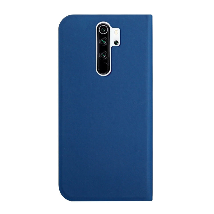 For Xiaomi Redmi 9 3-Folding Ultrathin Skin Feel Magnetic Solid Color Horizontal Flip Leather Case with Holder