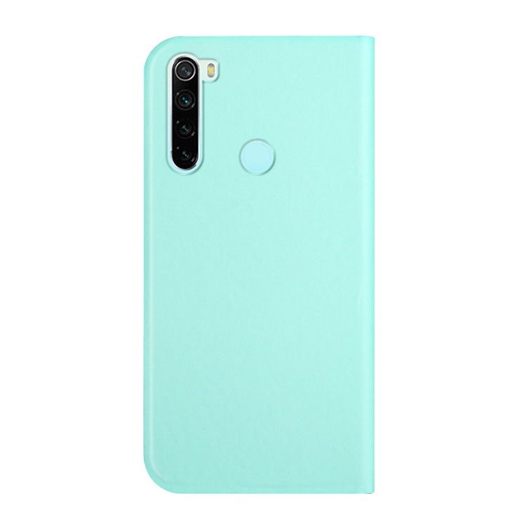 For Xiaomi Redmi Note 8 3-Folding Ultrathin Skin Feel Magnetic Solid Color Horizontal Flip Leather Case with Holder