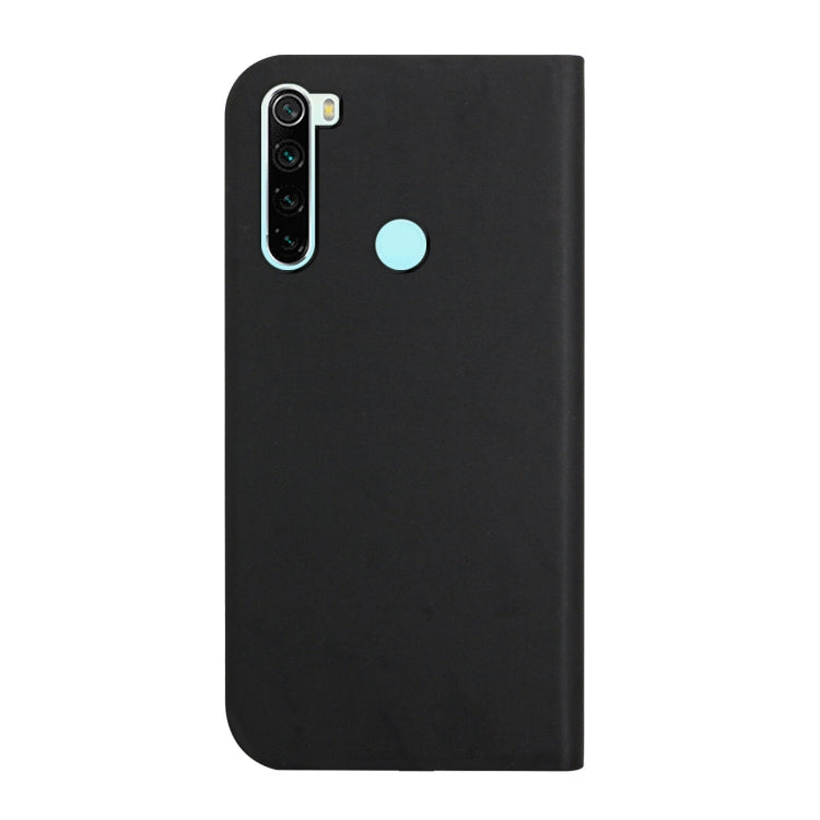 For Xiaomi Redmi Note 8 3-Folding Ultrathin Skin Feel Magnetic Solid Color Horizontal Flip Leather Case with Holder
