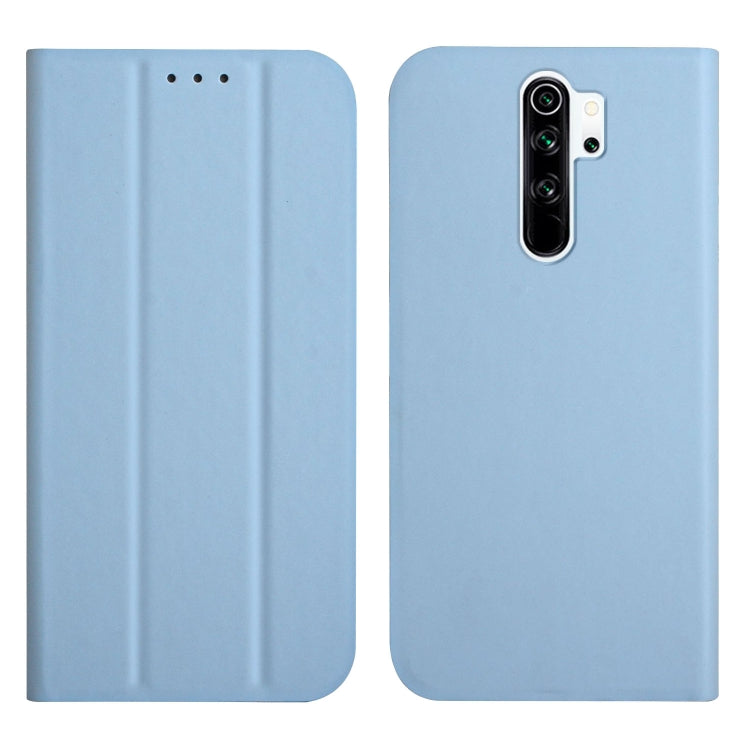 For Xiaomi Redmi Note 8 Pro 3-Folding Ultrathin Skin Feel Magnetic Solid Color Horizontal Flip Leather Case with Holder