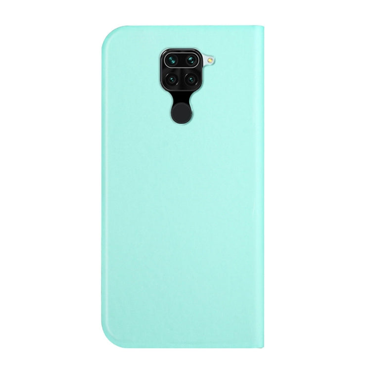 For Xiaomi Redmi Note 9 3-Folding Ultrathin Skin Feel Magnetic Solid Color Horizontal Flip Leather Case with Holder