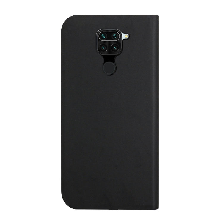 For Xiaomi Redmi Note 9 3-Folding Ultrathin Skin Feel Magnetic Solid Color Horizontal Flip Leather Case with Holder