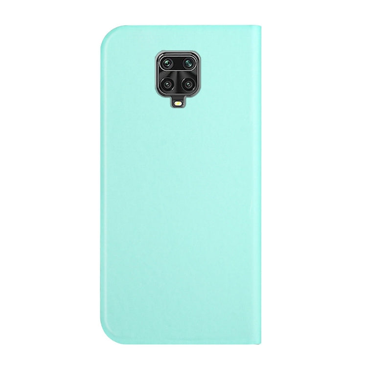 For Xiaomi Redmi Note 9 Pro 3-Folding Ultrathin Skin Feel Magnetic Solid Color Horizontal Flip Leather Case with Holder