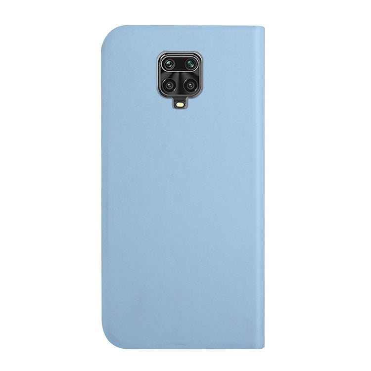 For Xiaomi Redmi Note 9 Pro 3-Folding Ultrathin Skin Feel Magnetic Solid Color Horizontal Flip Leather Case with Holder