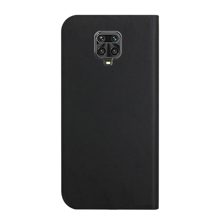 For Xiaomi Redmi Note 9 Pro 3-Folding Ultrathin Skin Feel Magnetic Solid Color Horizontal Flip Leather Case with Holder