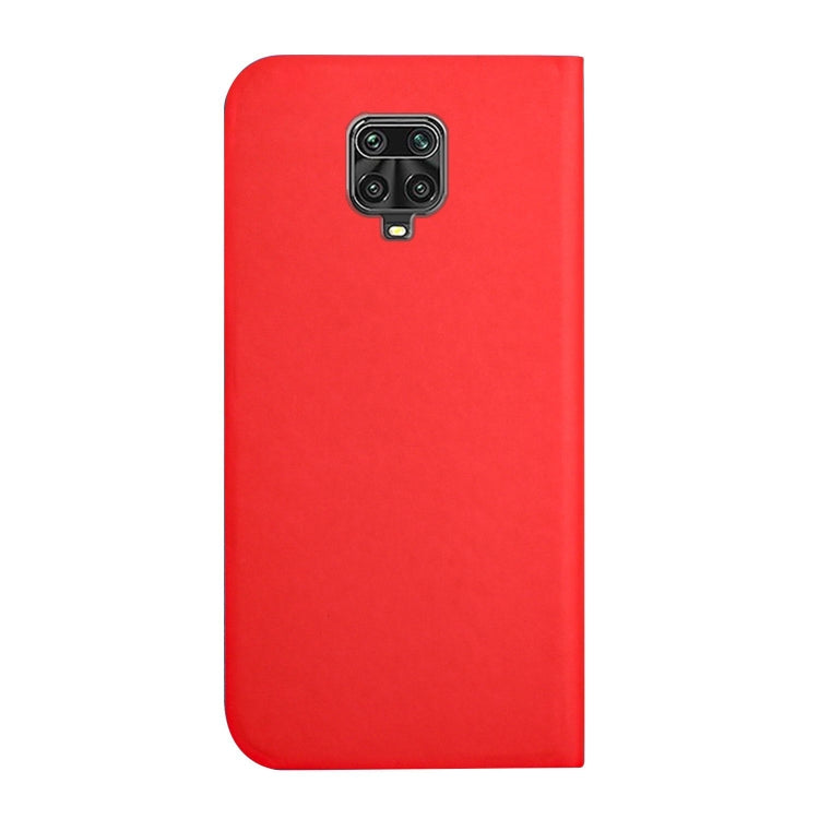 For Xiaomi Redmi Note 9 Pro 3-Folding Ultrathin Skin Feel Magnetic Solid Color Horizontal Flip Leather Case with Holder