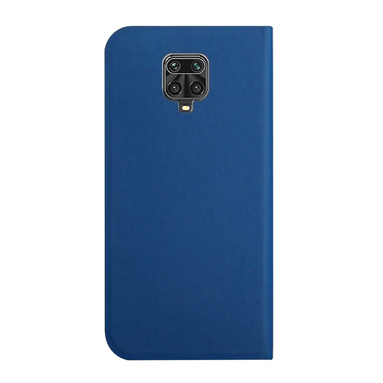 For Xiaomi Redmi Note 9 Pro 3-Folding Ultrathin Skin Feel Magnetic Solid Color Horizontal Flip Leather Case with Holder