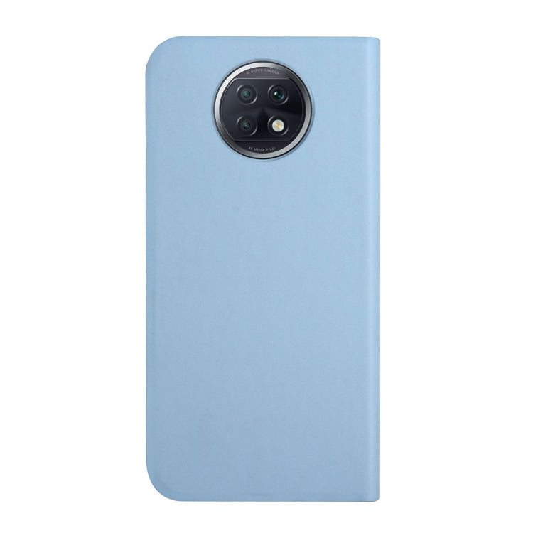 For Xiaomi Redmi Note 9T 5G 3-Folding Ultrathin Skin Feel Magnetic Solid Color Horizontal Flip Leather Case with Holder