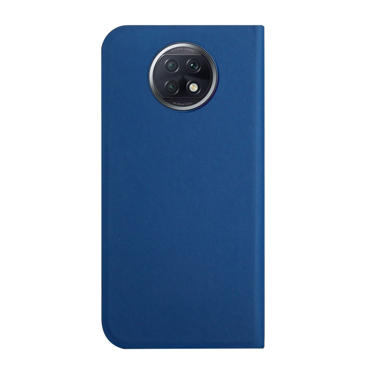 For Xiaomi Redmi Note 9T 5G 3-Folding Ultrathin Skin Feel Magnetic Solid Color Horizontal Flip Leather Case with Holder