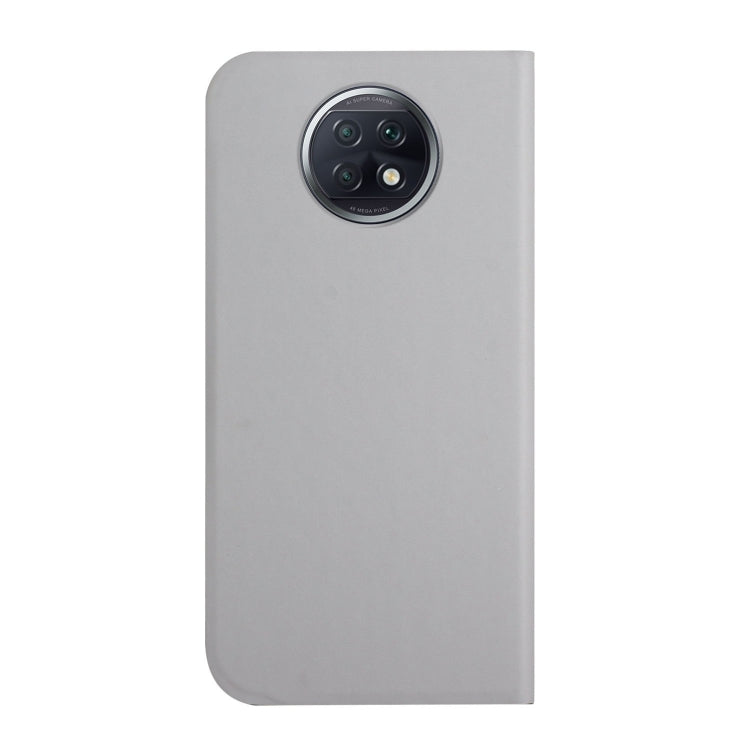 For Xiaomi Redmi Note 9T 5G 3-Folding Ultrathin Skin Feel Magnetic Solid Color Horizontal Flip Leather Case with Holder