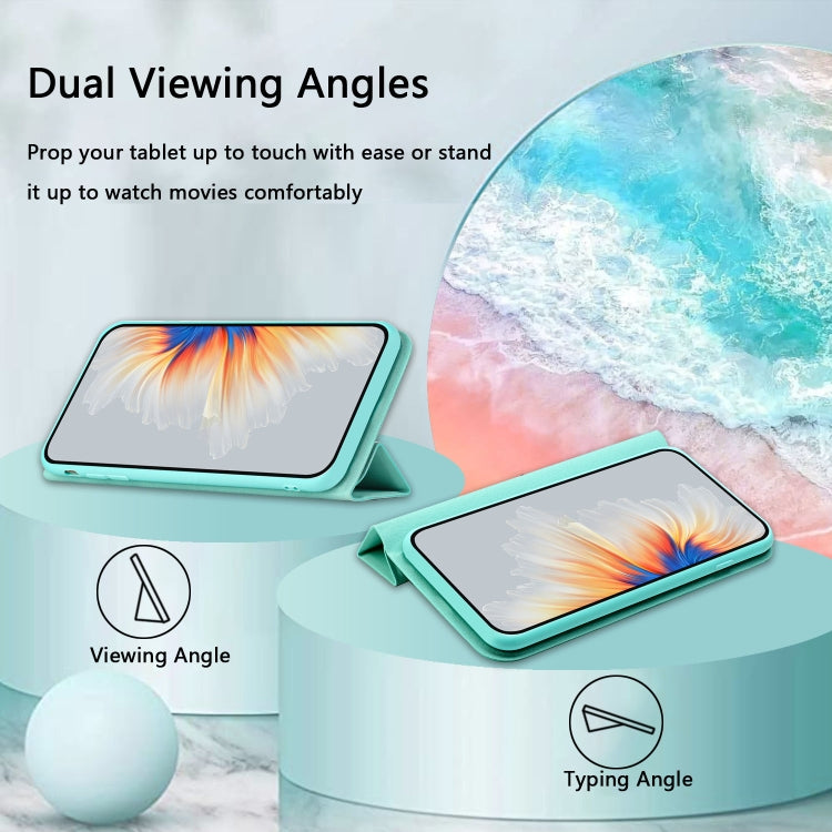 For Xiaomi Poco X3 GT 3-Folding Ultrathin Skin Feel Magnetic Solid Color Horizontal Flip Leather Case with Holder