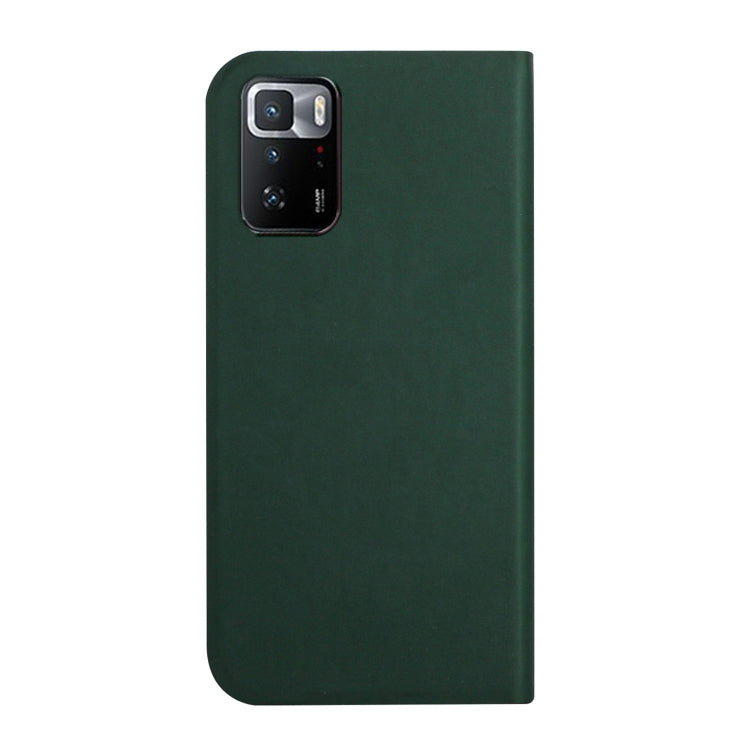 For Xiaomi Poco X3 GT 3-Folding Ultrathin Skin Feel Magnetic Solid Color Horizontal Flip Leather Case with Holder