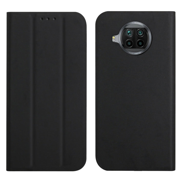 For Xiaomi Mi 10T Lite 5G 3-Folding Ultrathin Skin Feel Magnetic Solid Color Horizontal Flip Leather Case with Holder