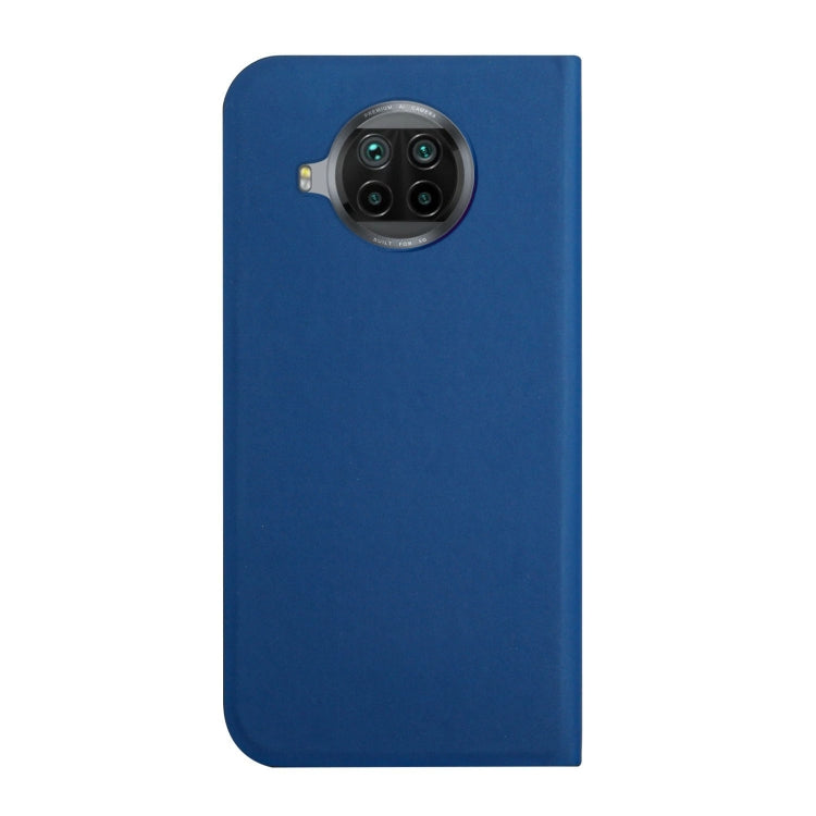 For Xiaomi Mi 10T Lite 5G 3-Folding Ultrathin Skin Feel Magnetic Solid Color Horizontal Flip Leather Case with Holder