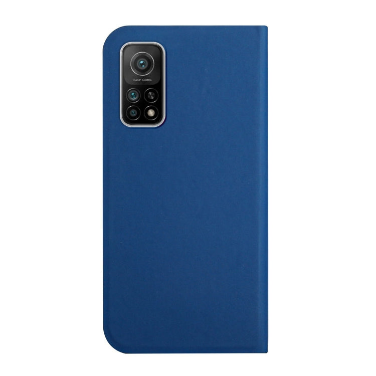 For Xiaomi Mi 10T 5G / 10T Pro 5G 3-Folding Ultrathin Skin Feel Magnetic Solid Color Horizontal Flip Leather Case with Holder