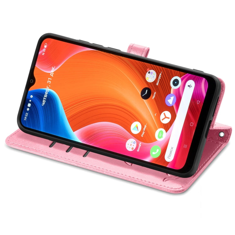 For OPPO Realme C20 Lovely Cat and Dog Embossing Pattern Horizontal Flip Leather Case , with Holder & Card Slots & Wallet & Cartoon Clasp & Lanyard