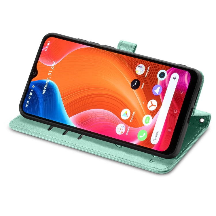 For OPPO Realme C20 Lovely Cat and Dog Embossing Pattern Horizontal Flip Leather Case , with Holder & Card Slots & Wallet & Cartoon Clasp & Lanyard