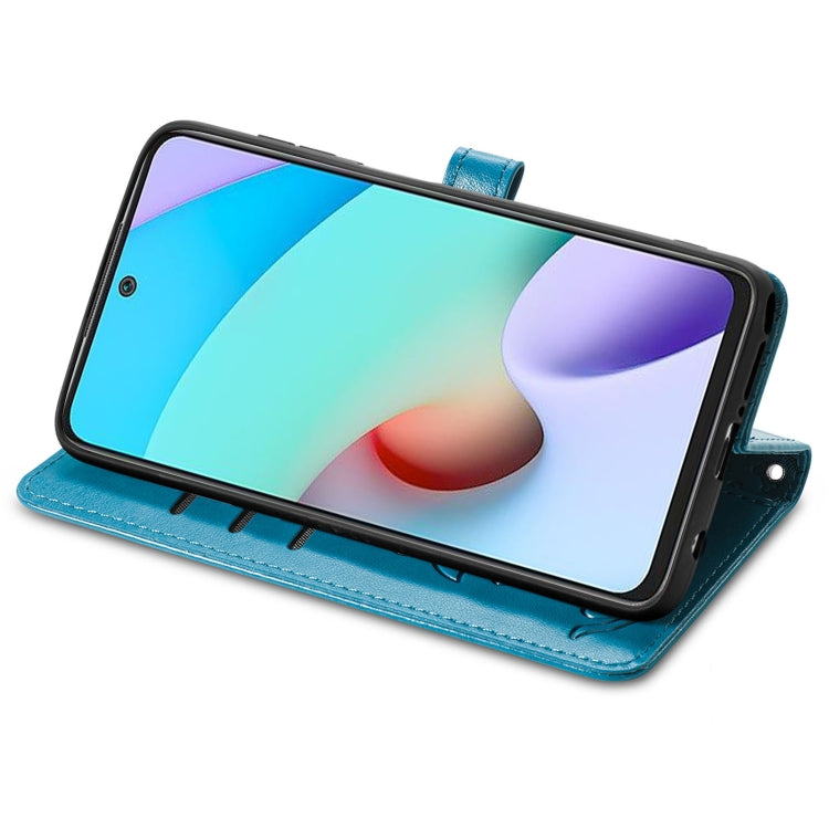 For Xiaomi Redmi 10 Lovely Cat and Dog Embossing Pattern Horizontal Flip Leather Case , with Holder & Card Slots & Wallet & Cartoon Clasp & Lanyard