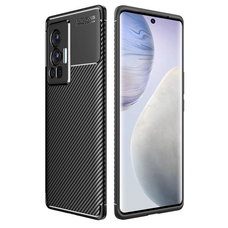 For vivo X70 Pro Carbon Fiber Texture Shockproof TPU Case