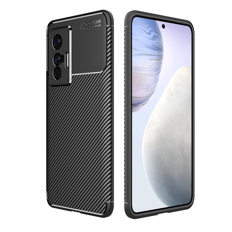 For vivo X70 Carbon Fiber Texture Shockproof TPU Case