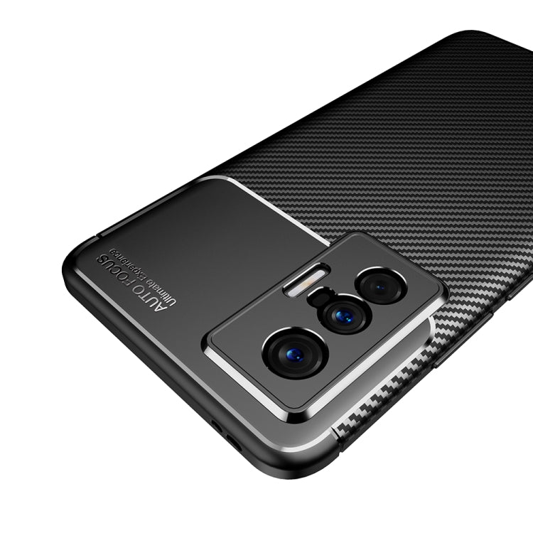 For vivo X70 Carbon Fiber Texture Shockproof TPU Case