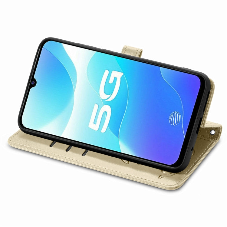 For Vivo S7e 5G Lovely Cat and Dog Embossing Pattern Horizontal Flip Leather Case , with Holder & Card Slots & Wallet & Cartoon Clasp & Lanyard