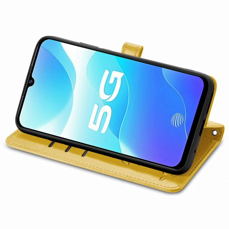 For Vivo S7e 5G Lovely Cat and Dog Embossing Pattern Horizontal Flip Leather Case , with Holder & Card Slots & Wallet & Cartoon Clasp & Lanyard