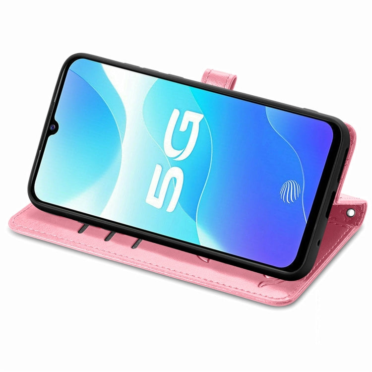 For Vivo S7e 5G Lovely Cat and Dog Embossing Pattern Horizontal Flip Leather Case , with Holder & Card Slots & Wallet & Cartoon Clasp & Lanyard