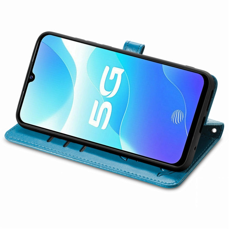 For Vivo S7e 5G Lovely Cat and Dog Embossing Pattern Horizontal Flip Leather Case , with Holder & Card Slots & Wallet & Cartoon Clasp & Lanyard