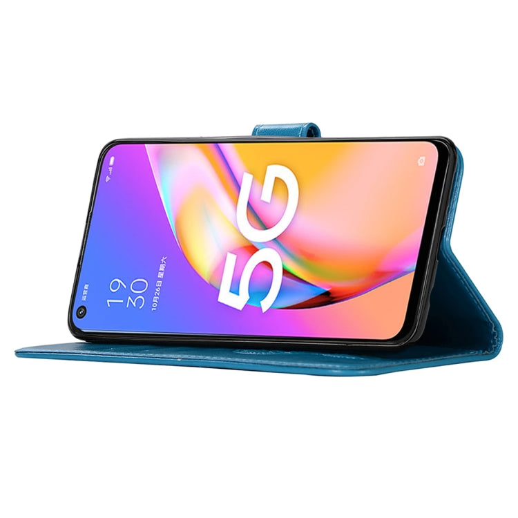 For OPPO A93 5G Wind Chime Owl Embossing Pattern Horizontal Flip Leather Case with Holder & Card Slots & Wallet