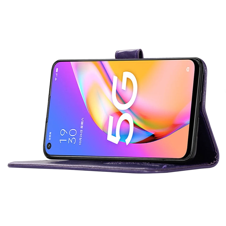 For OPPO A93 5G Wind Chime Owl Embossing Pattern Horizontal Flip Leather Case with Holder & Card Slots & Wallet