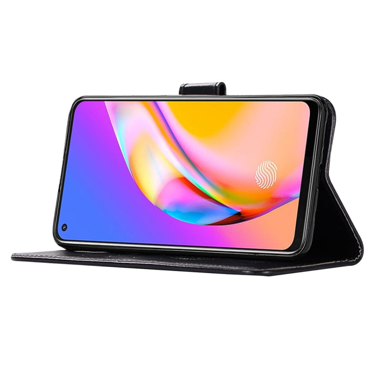 For OPPO A94 / A95 5G Wind Chime Owl Embossing Pattern Horizontal Flip Leather Case with Holder & Card Slots & Wallet